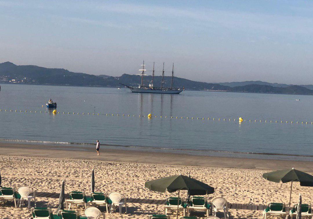 El Juan Sebastián de Elcano está en Silgar El Juan Sebastián de Elcano está en Silgar