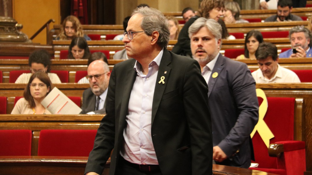 Quim Torra, al banquillo por desobediencia con los lazos amarillos