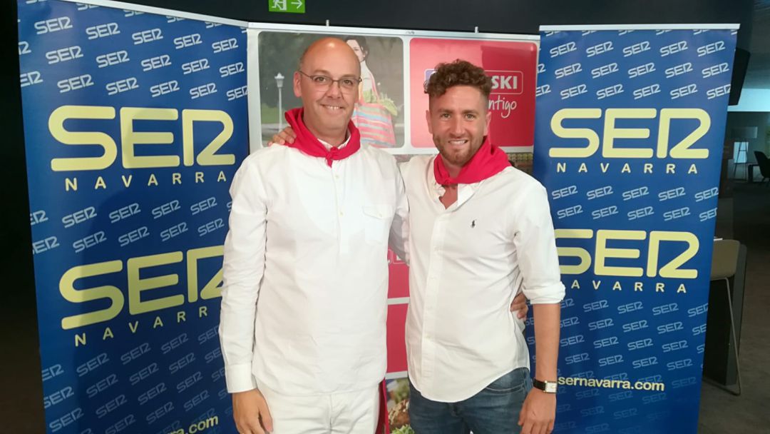 Joxean Yela, responsbale del Centro Comercial Eroski Iruña y Leadro Gil, chef del Resturante Alma Pamplona Joxean Yela, responsbale del Centro Comercial Eroski Iruña y Leadro Gil, chef del Resturante Alma Pamplona