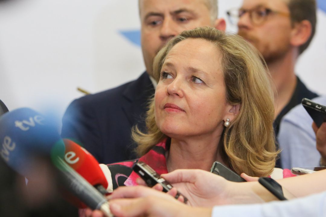 La ministra de Economía y Empresa en funciones, Nadia Calviño, interviene en una conferencia organizada por Funcas La ministra de Economía y Empresa en funciones, Nadia Calviño, interviene en una conferencia organizada por Funcas