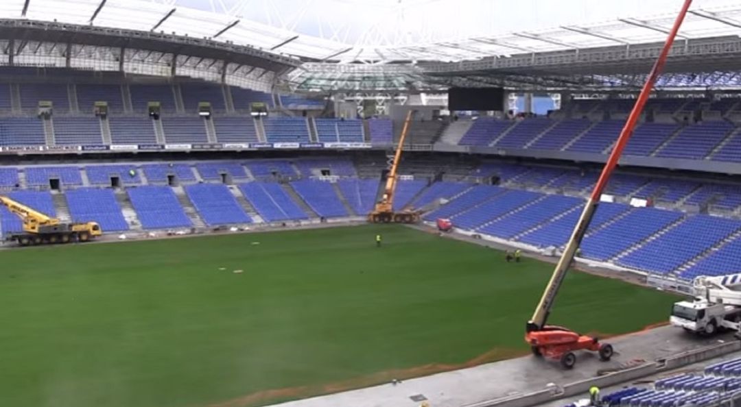 Herido un operario mientras trabajaba en las obras del estadio de Anoeta Herido un operario mientras trabajaba en las obras del estadio de Anoeta