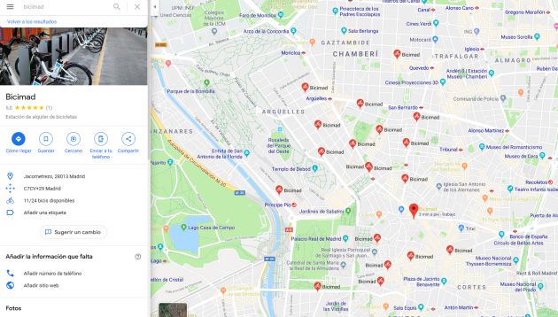 Estaciones de Bicimad repartidas por Madrid. Estaciones de Bicimad repartidas por Madrid.