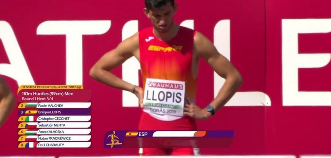 El atleta del CA Gandia Quique Llopis. El atleta del CA Gandia Quique Llopis.