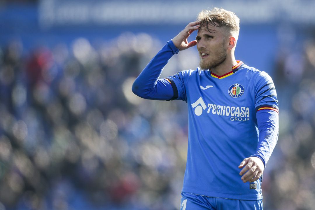 Samu Sáiz disputa un partido de Liga con el Getafe. Samu Sáiz disputa un partido de Liga con el Getafe.