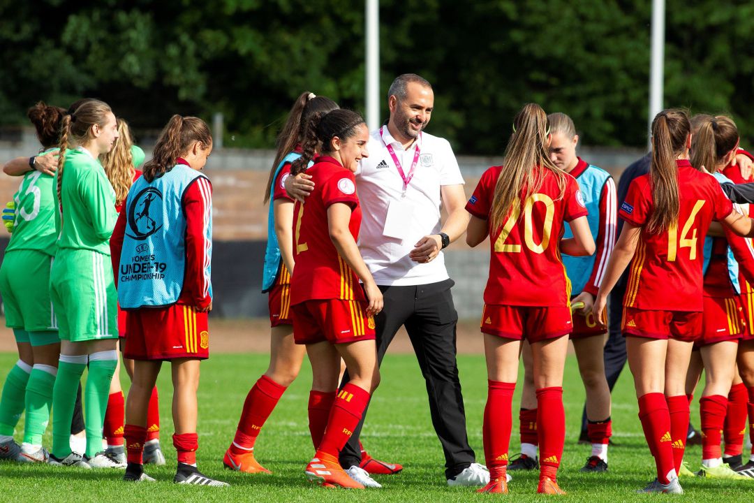 Las jugadoras de la Selección Sub-19 celebran el triunfo ante Bélgica del pasado martes Las jugadoras de la Selección Sub-19 celebran el triunfo ante Bélgica del pasado martes