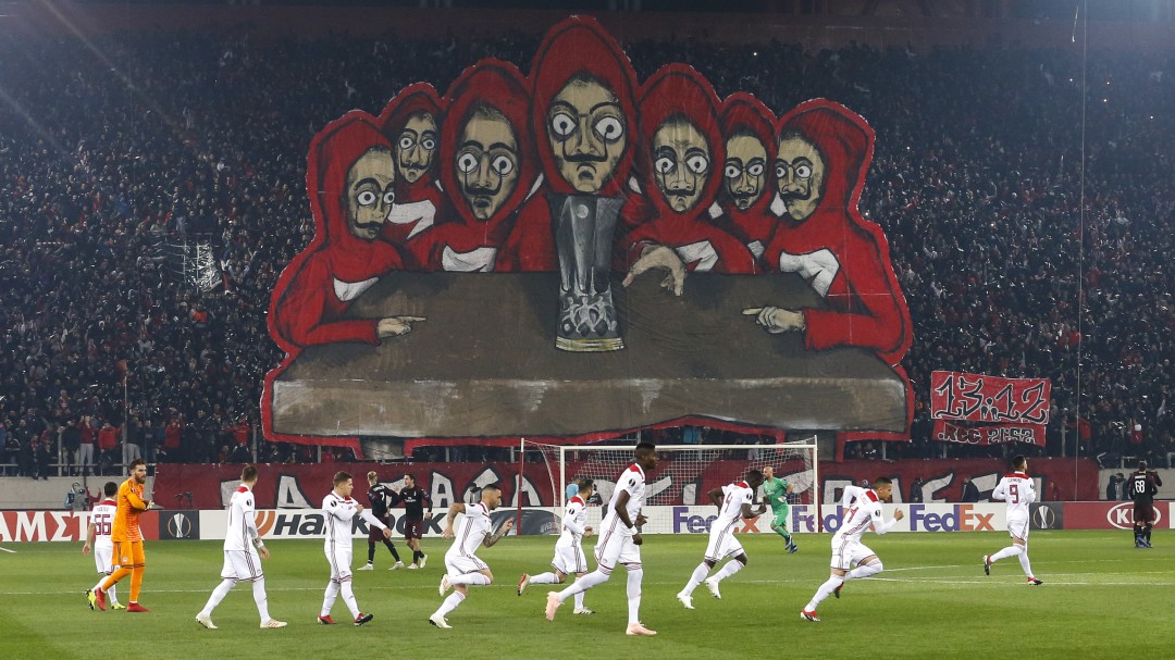 El día que 'La Casa de Papel' se convirtió en un espectacular tifo futbolístico