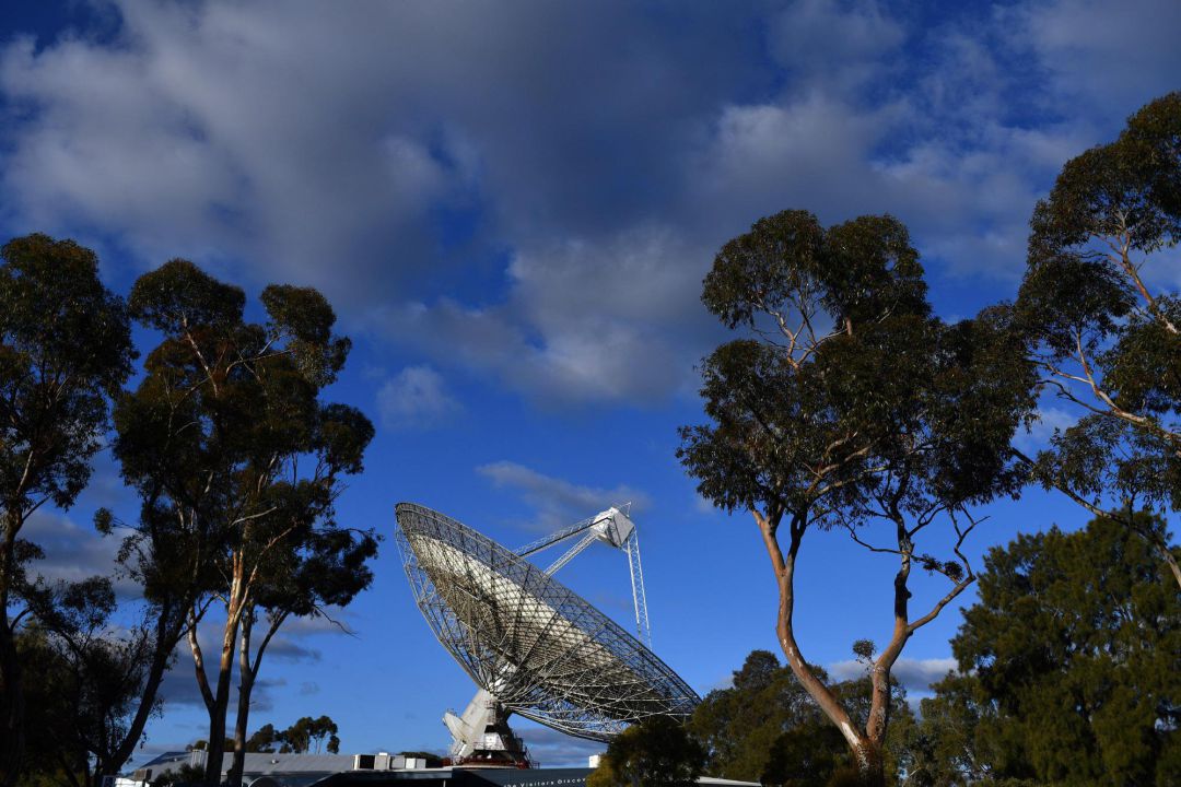 Antena utilizada para seguir las misiones con destino a la Luna. Antena utilizada para seguir las misiones con destino a la Luna.