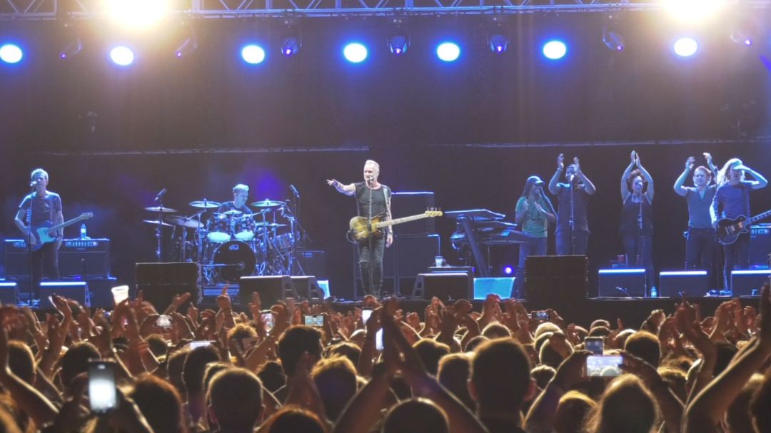Un momento de la actuación de Sting en Úbeda Un momento de la actuación de Sting en Úbeda