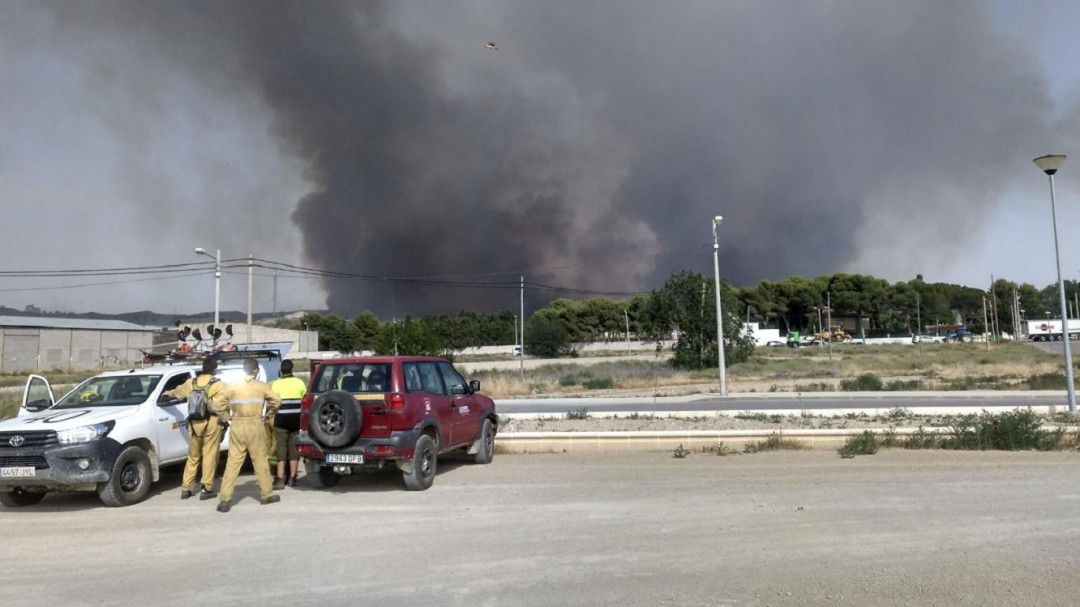 El accidente de un buggy provoca un incendio en la Sierra de Alcubierre