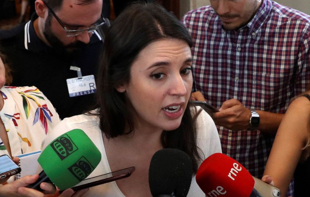 La portavoz parlamentaria de Unidas Podemos, Irene Montero. La portavoz parlamentaria de Unidas Podemos, Irene Montero.