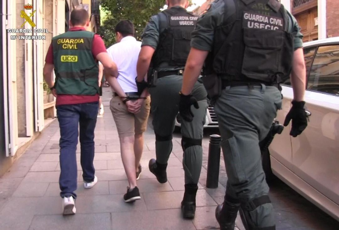El ciberestafador cuando fue detenido en Madrid El ciberestafador cuando fue detenido en Madrid