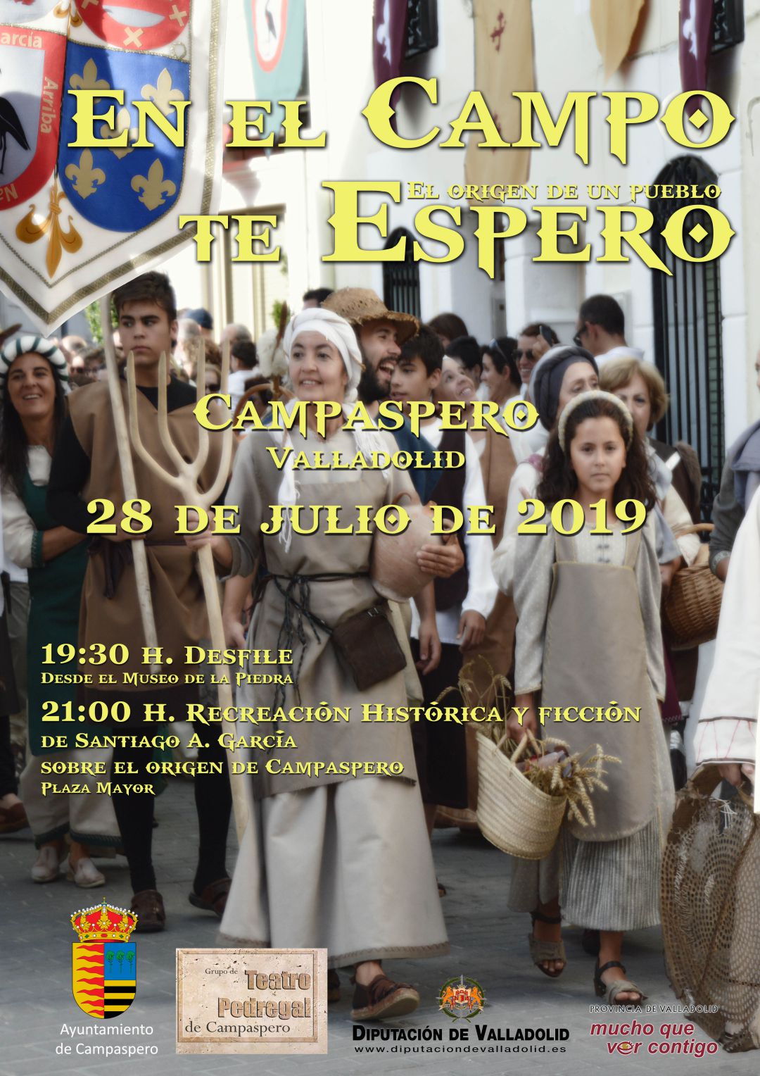 Cartel que promociona el desfile y la recreación histórica Cartel que promociona el desfile y la recreación histórica