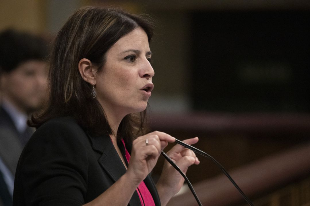 Adriana Lastra, en la segunda jornada del debate de investidura, el pasado martes. Adriana Lastra, en la segunda jornada del debate de investidura, el pasado martes.