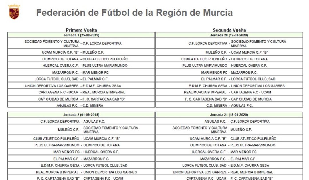 El grupo XIII de Tercera División ya tiene calendario para la temporada 2019-2020 El grupo XIII de Tercera División ya tiene calendario para la temporada 2019-2020