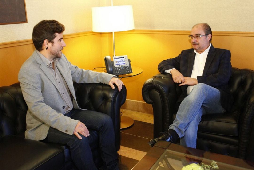 Uno de los encuentros de Javier Lambán y Nacho Escartín la pasada legislatura Uno de los encuentros de Javier Lambán y Nacho Escartín la pasada legislatura
