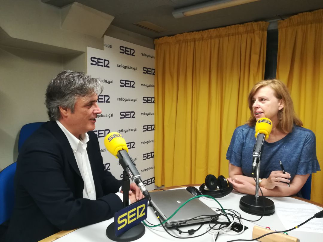 Pedro Puy y Aida Pena, antes de la entrevista Pedro Puy y Aida Pena, antes de la entrevista