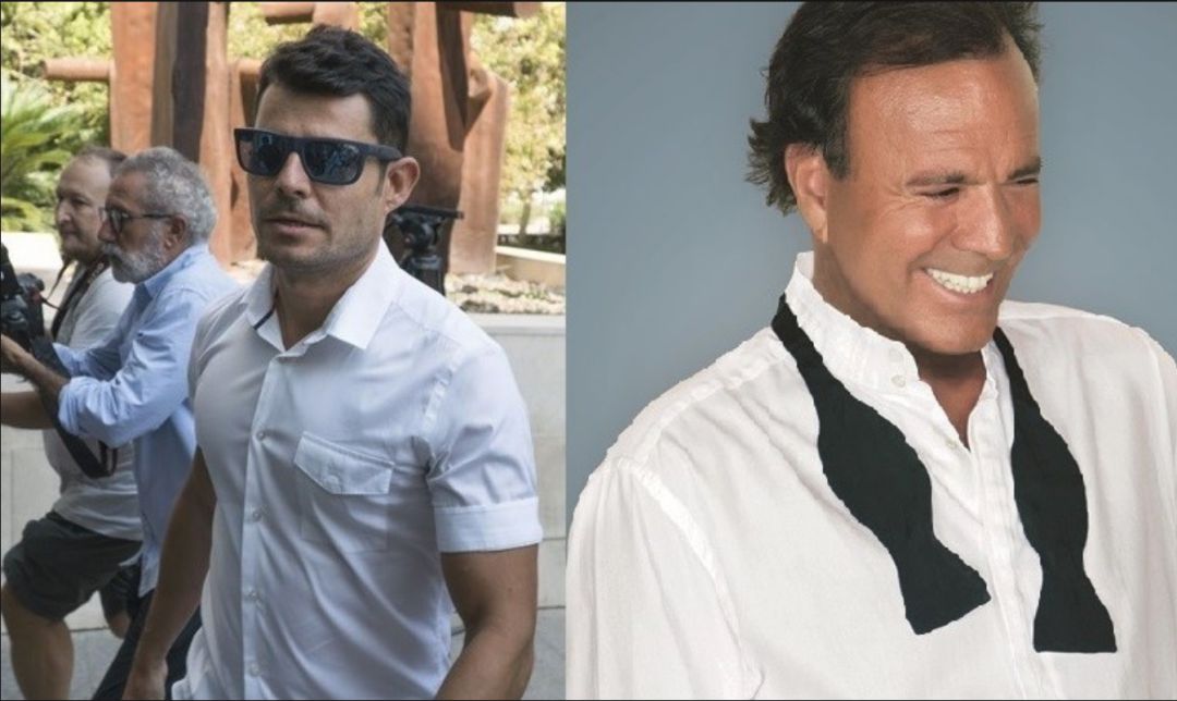 Foto de archivo de Javier Sánchez y Julio Iglesias Foto de archivo de Javier Sánchez y Julio Iglesias