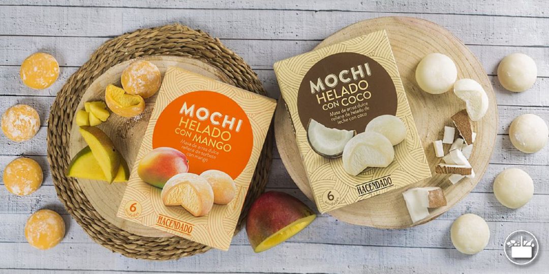 Mochis de helado de Mango y Coco Mochis de helado de Mango y Coco