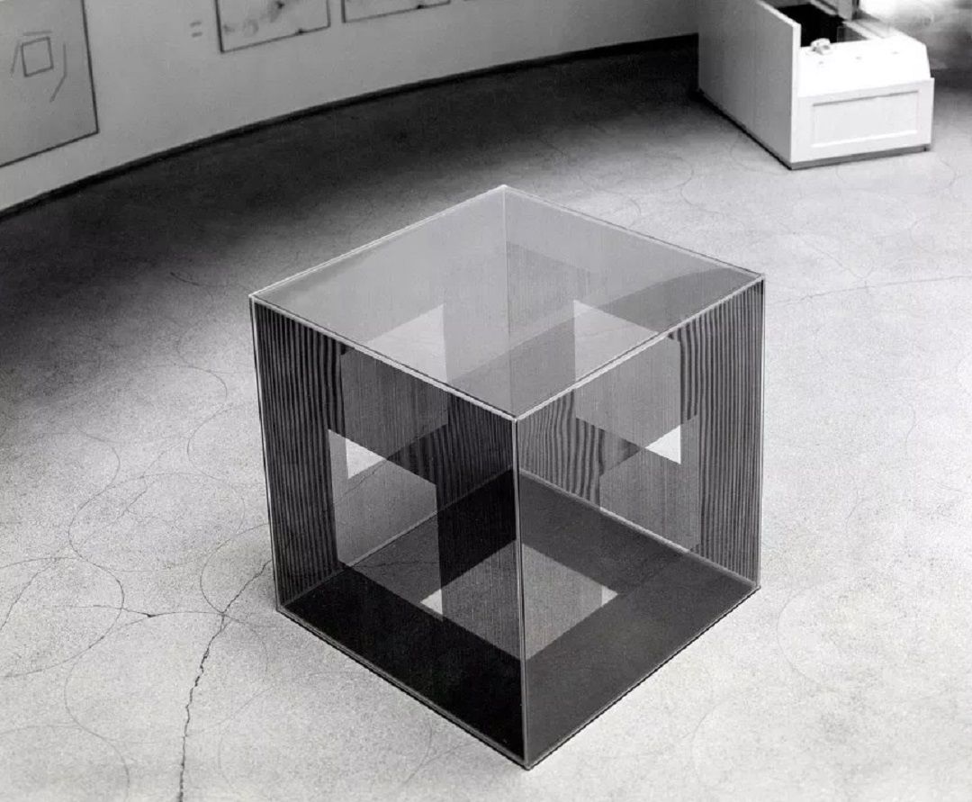Cube with Ambiguous Space. Solomon R. Guggenheim Museum, New York Gift of the artist, 1978. © 2018 Artists Rights Society (ARS), New York, ADAGP, Paris Cube with Ambiguous Space. Solomon R. Guggenheim Museum, New York Gift of the artist, 1978. © 2018 Artists Rights Society (ARS), New York, ADAGP, Paris