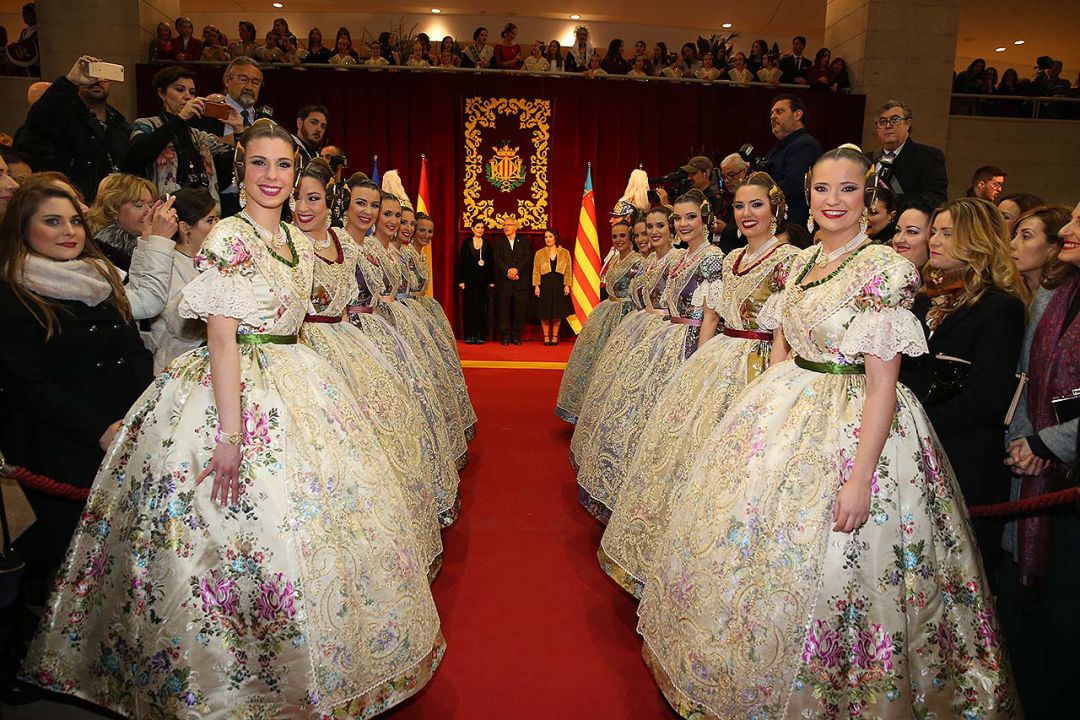 Foto de archivo de la Exaltación de la Fallera Mayor 2018 Foto de archivo de la Exaltación de la Fallera Mayor 2018
