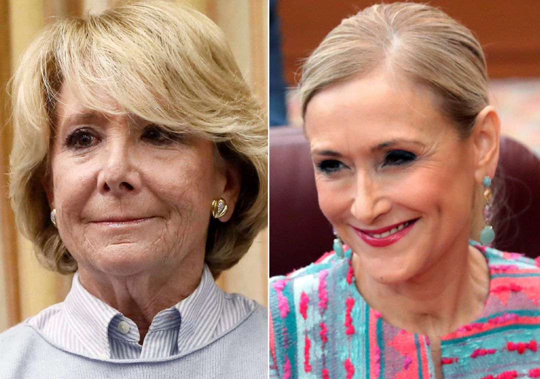 Las expresidentas madrileñas Esperanza Aguirre (i) y Cristina Cifuentes. Las expresidentas madrileñas Esperanza Aguirre (i) y Cristina Cifuentes.