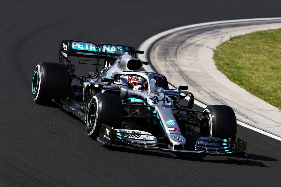 Hamilton, durante la carrera. Hamilton, durante la carrera.