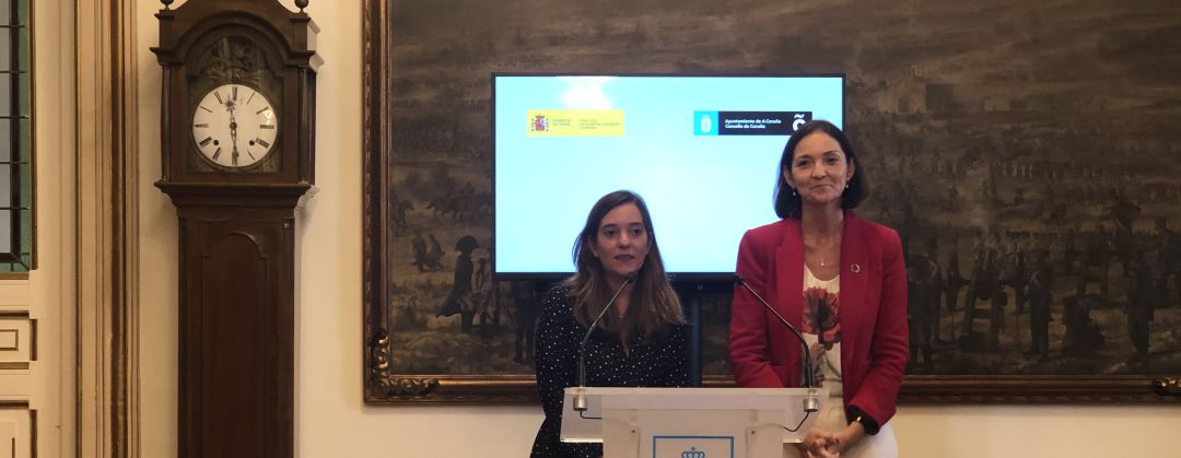 La Ministra de Industria, Reyes Maroto, junto a Inés Rey, alcaldesa de A Coruña La Ministra de Industria, Reyes Maroto, junto a Inés Rey, alcaldesa de A Coruña