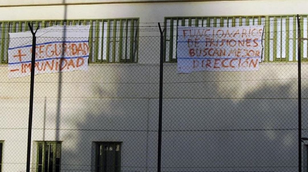 Imagen de archivo de las protestas de los funcionarios por la falta de seguridad en la cárcel de Picassent Imagen de archivo de las protestas de los funcionarios por la falta de seguridad en la cárcel de Picassent