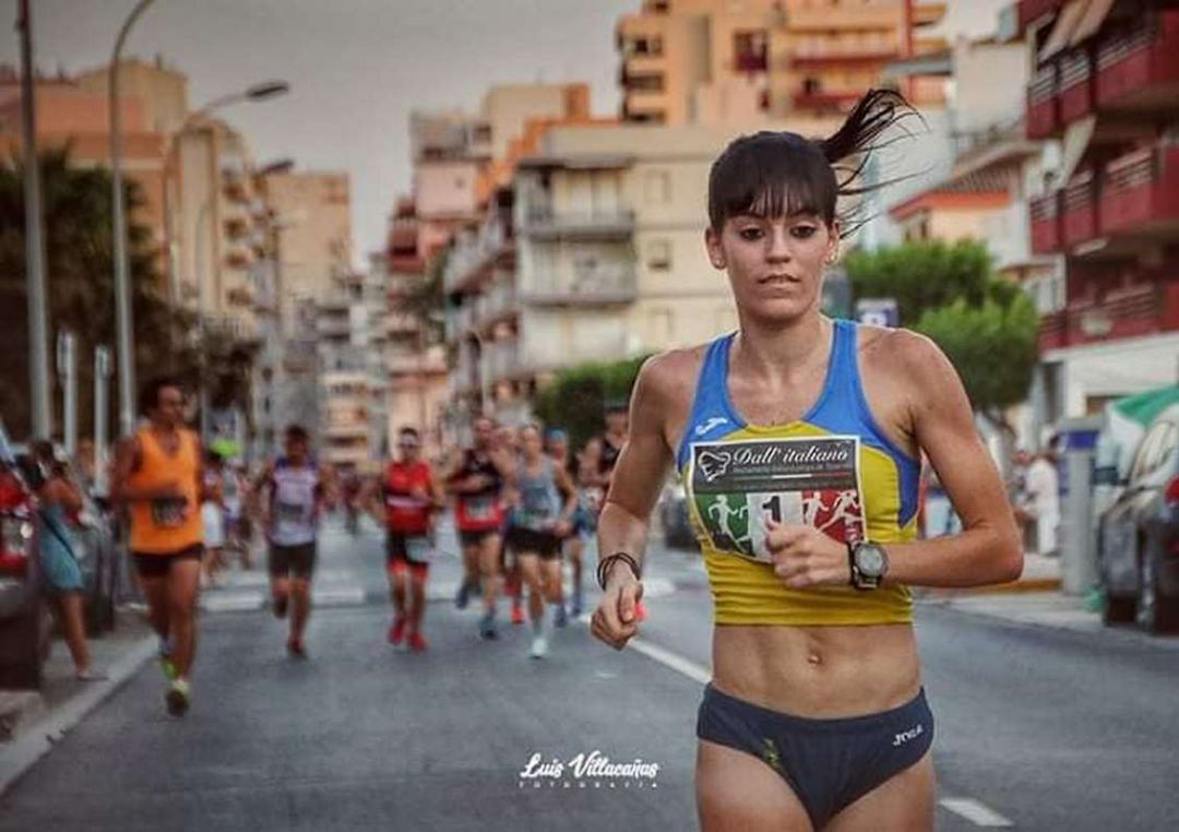 Pili Vázquez, en un momento de la carrera Pili Vázquez, en un momento de la carrera