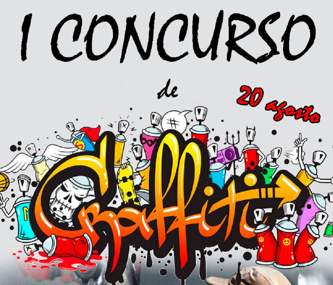 Cartel de la primera edición del Concurso de Grafitis que tendrá lugar el 20 de agosto Cartel de la primera edición del Concurso de Grafitis que tendrá lugar el 20 de agosto