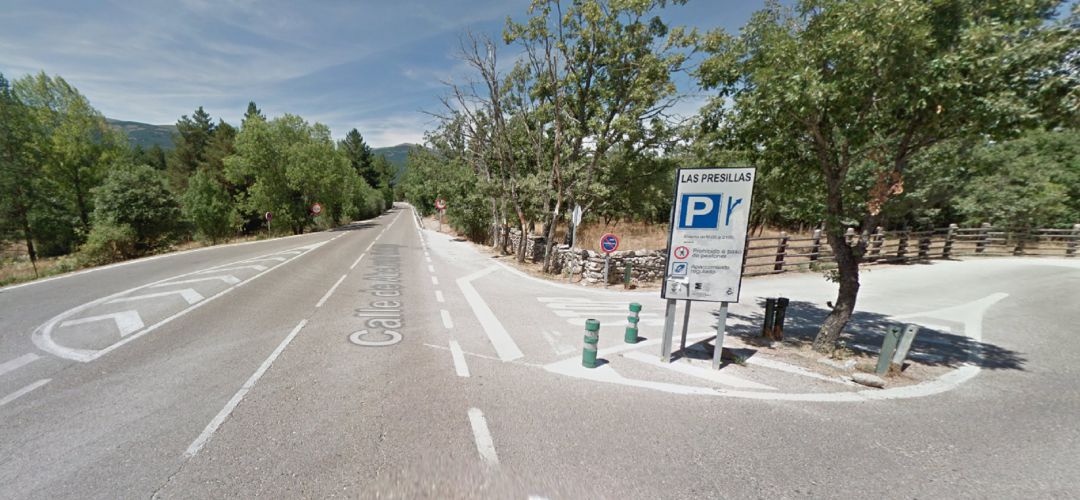 Salida a Las Presillas desde la M-604 en Rascafría Salida a Las Presillas desde la M-604 en Rascafría