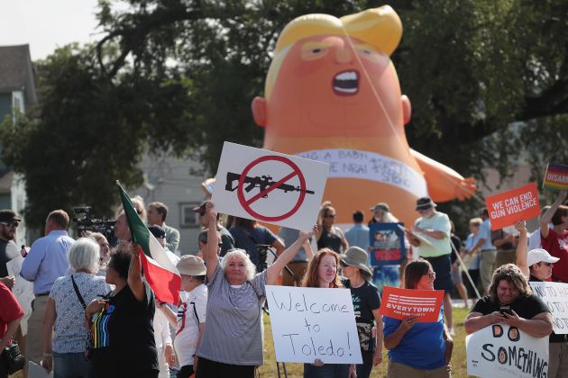 El recibimiento de Dayton a Donald Trump. El recibimiento de Dayton a Donald Trump.
