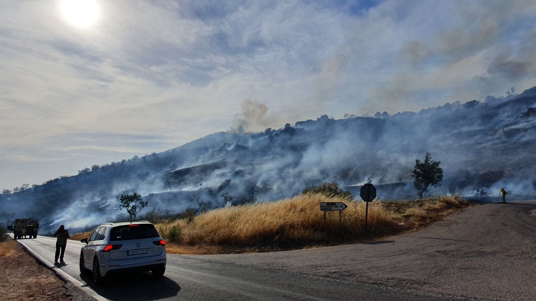 Extinguido el incendio forestal de Beas de Segura que podría ser intencionado