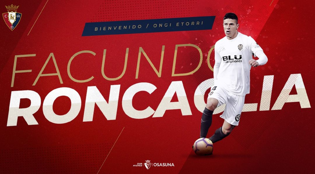 Roncaglia jugará la próxima temporada en el Osasuna. Roncaglia jugará la próxima temporada en el Osasuna.