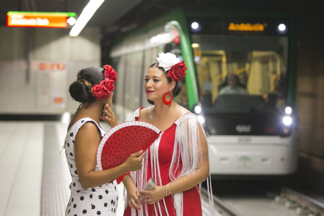 Imagen promocional del dispositivo especial del metro para la Feria de Málaga 2019 Imagen promocional del dispositivo especial del metro para la Feria de Málaga 2019