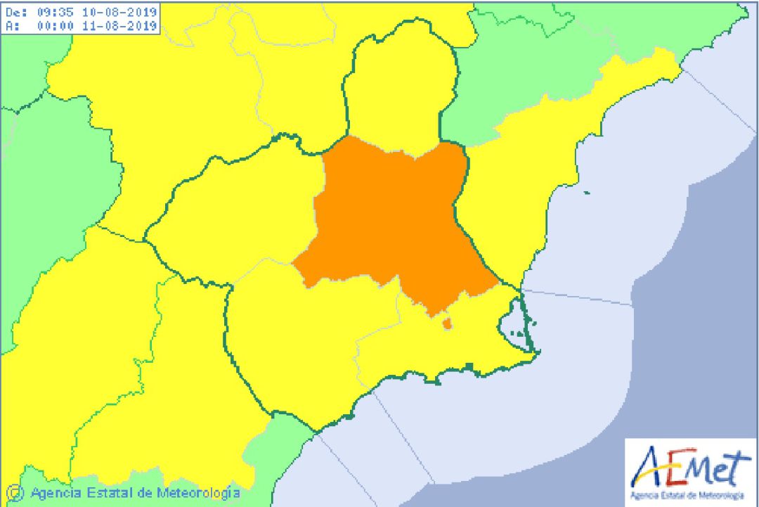 Aviso naranja en la Vega del Segura por temperaturas que pueden llegar a 41ºC Aviso naranja en la Vega del Segura por temperaturas que pueden llegar a 41ºC