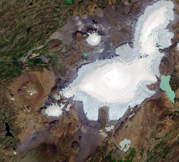 En agosto de 2019 ya solo quedan finas salpicaduras de hielo. En agosto de 2019 ya solo quedan finas salpicaduras de hielo.