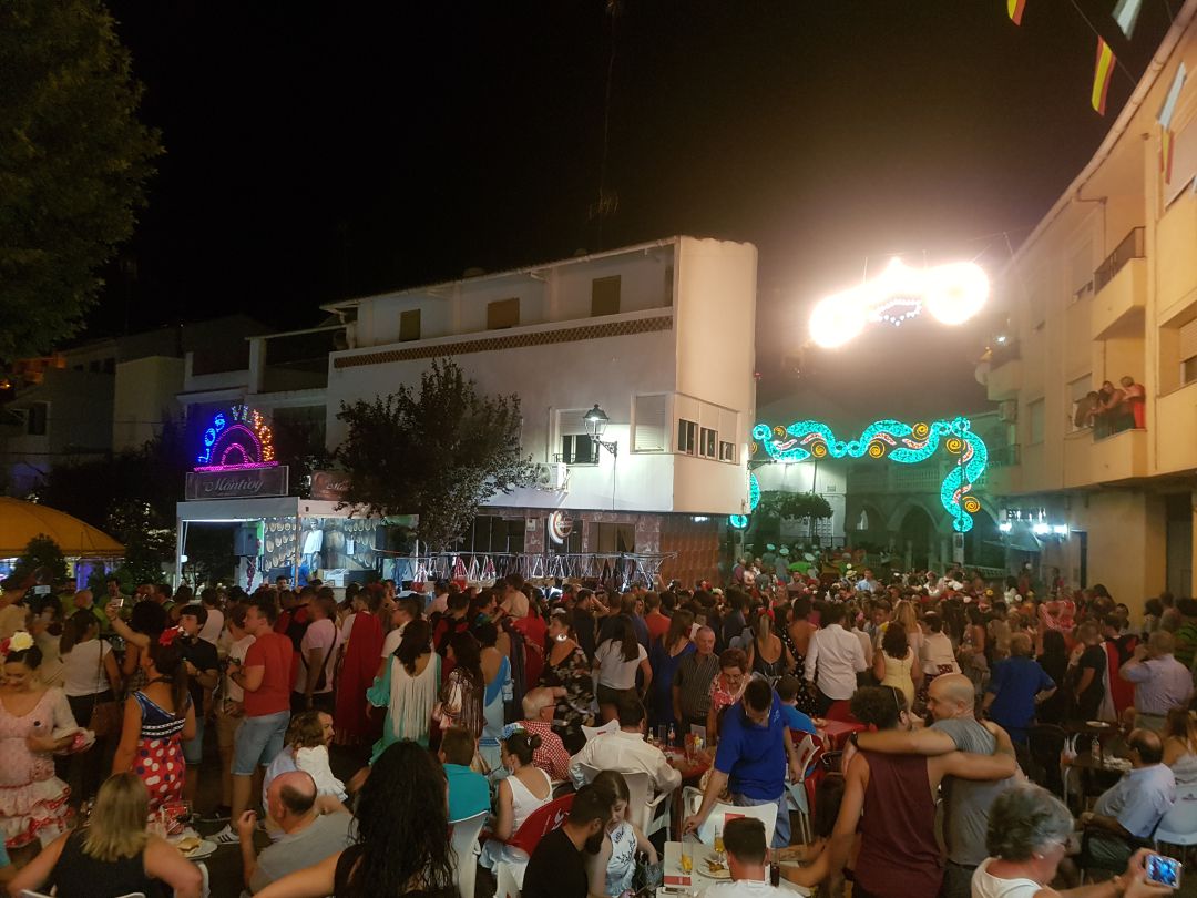 Ambiente durante las noches de feria, en la edición de 2018 Ambiente durante las noches de feria, en la edición de 2018