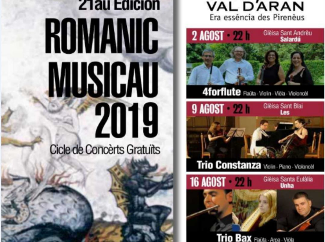 Flauta, arpa i viola en una actuació del cicle Romanic Musicau a l'església d'Unha. Flauta, arpa i viola en una actuació del cicle Romanic Musicau a l'església d'Unha.