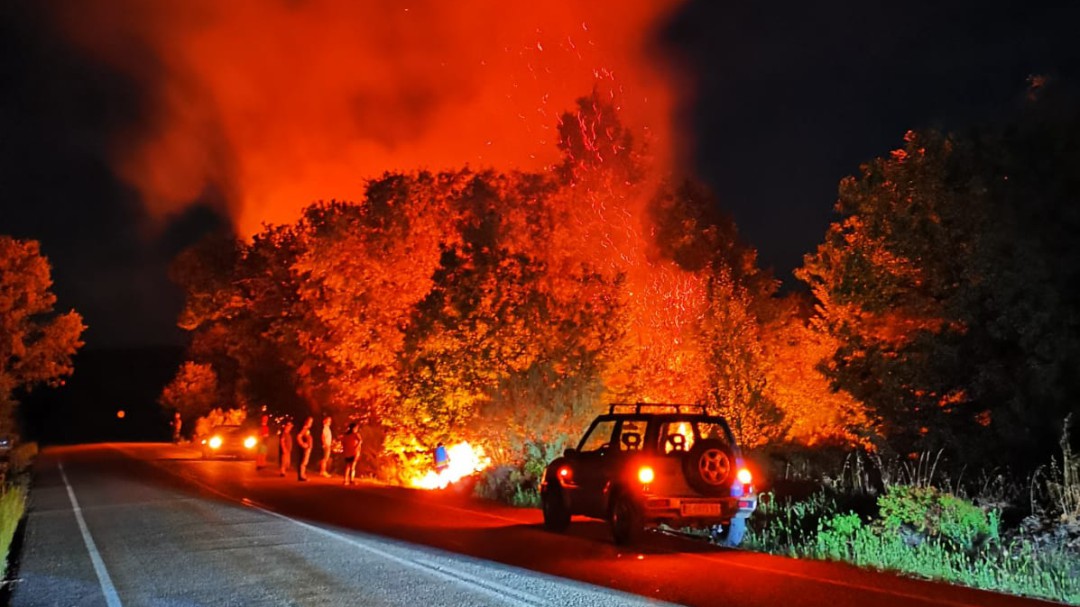 Las cuadrillas sofocan un incendio que afectó roble y castaño en Argayo
