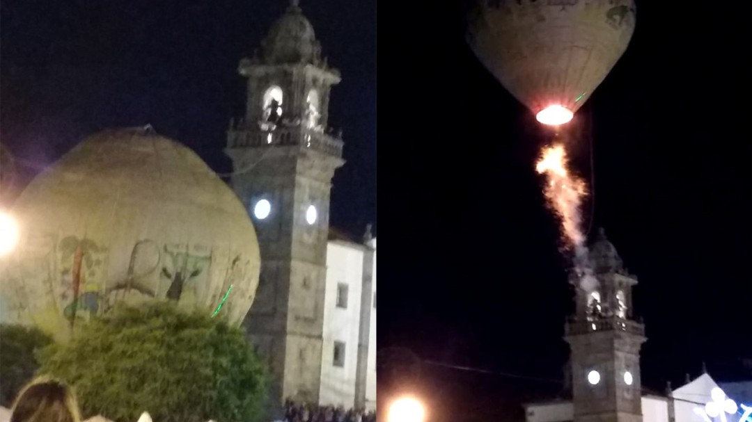 El Globo de Betanzos surca el cielo ante 50 mil personas
