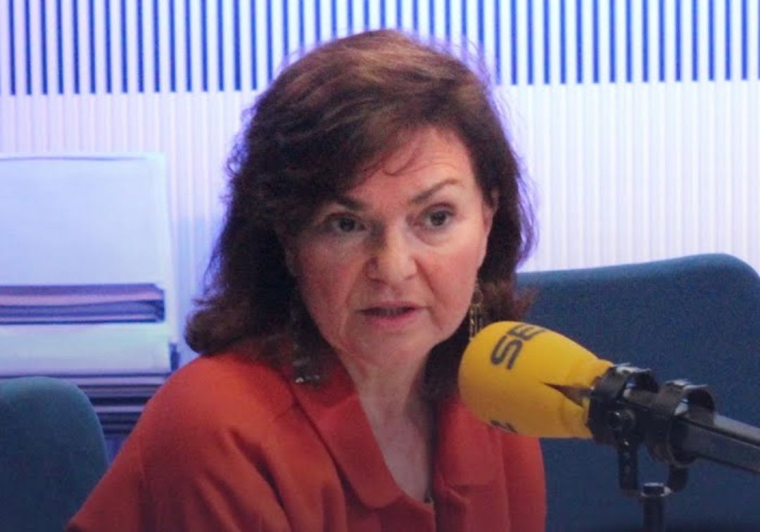 La vicepresidenta en funciones, Carmen Calvo, en Hoy por Hoy
