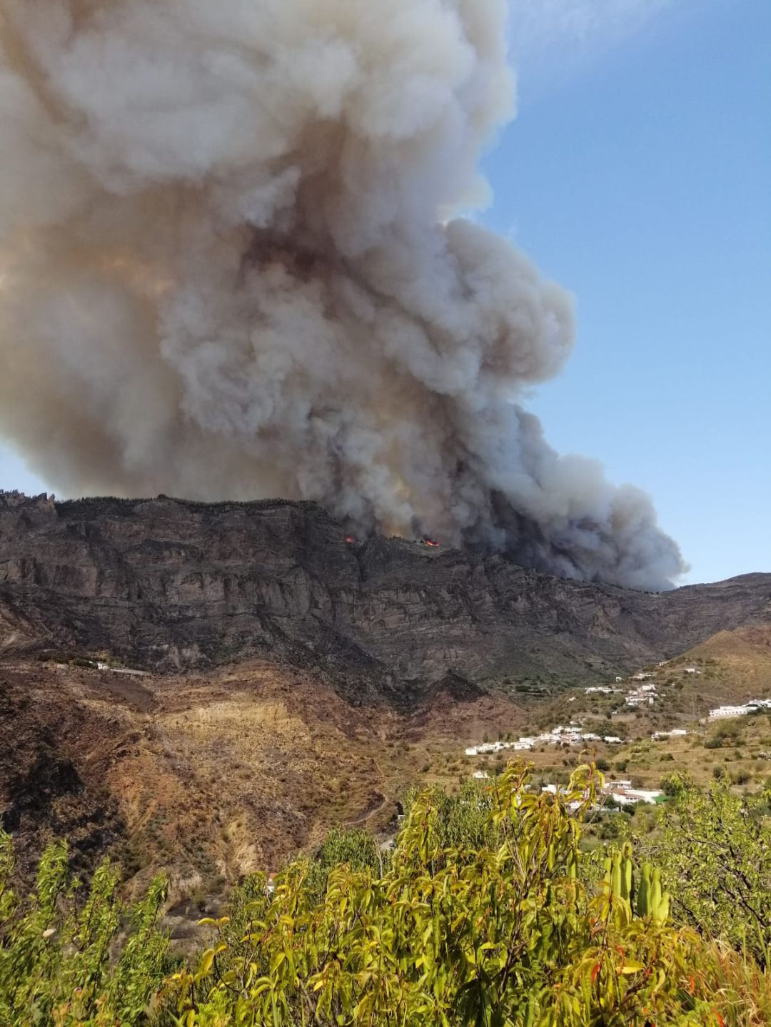 Hasta 700 efectivos y 11 medios aéreos, así se sofocan las llamas en la cumbre Hasta 700 efectivos y 11 medios aéreos, así se sofocan las llamas en la cumbre