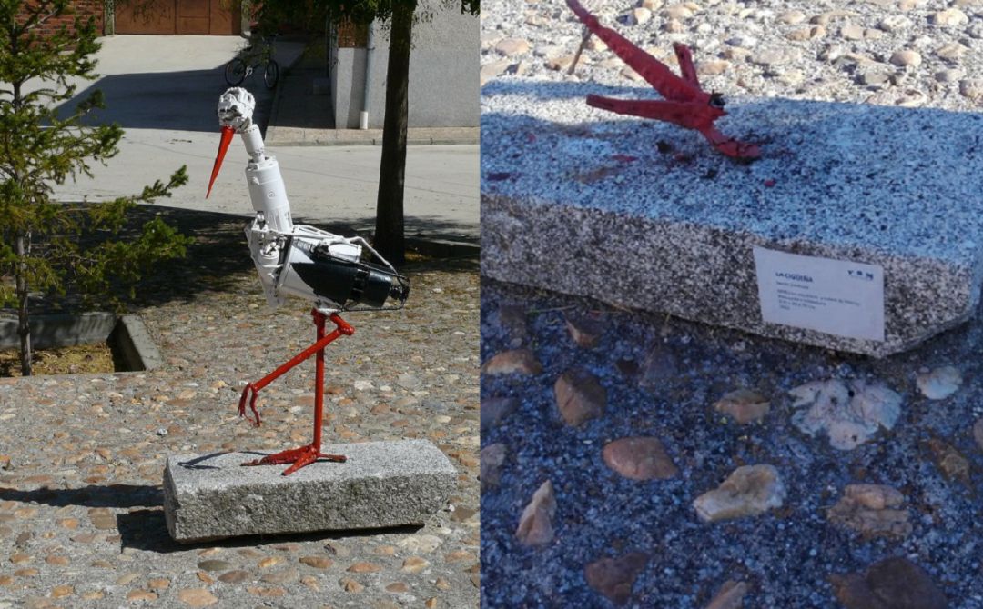 Solo ha quedado la base de la escultura Solo ha quedado la base de la escultura