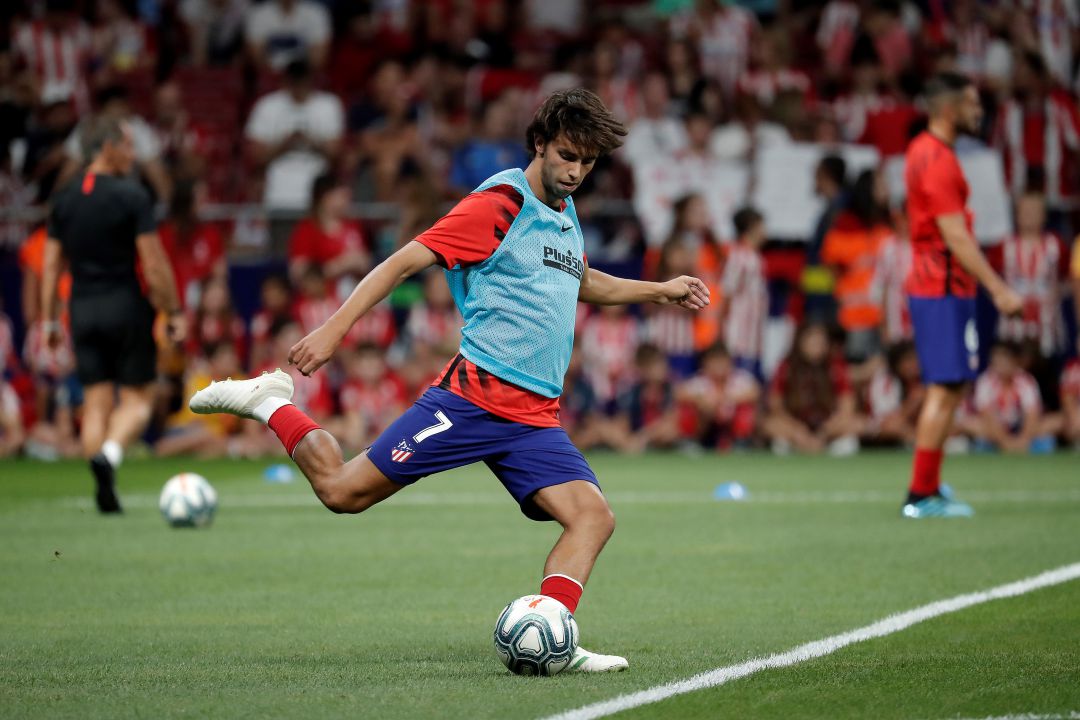 Joao Félix, durante el entrenamiento en el Wanda Metropolitano Joao Félix, durante el entrenamiento en el Wanda Metropolitano