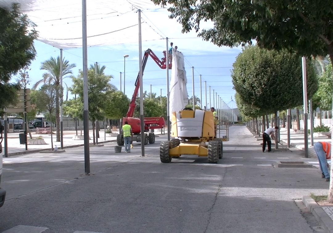 El recinto ferial se prepara para la Feria de Septiembre en honor a San Eufrasio
