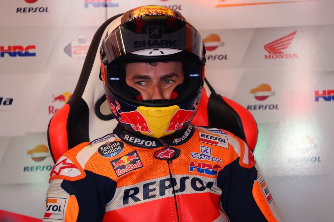 Jorge Lorenzo, en el box del Repsol Honda Team Jorge Lorenzo, en el box del Repsol Honda Team