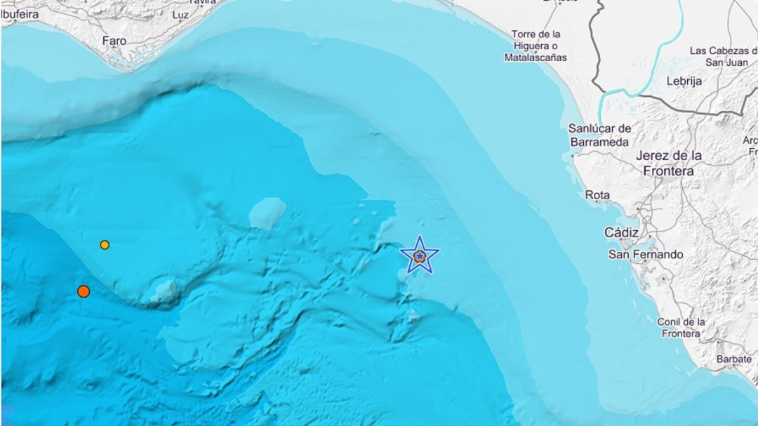 El golfo de Cádiz registra un seísmo de 3,7 en la escala Richter
