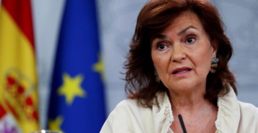 La vicepresidenta del Gobierno en funciones, Carmen Calvo. La vicepresidenta del Gobierno en funciones, Carmen Calvo.