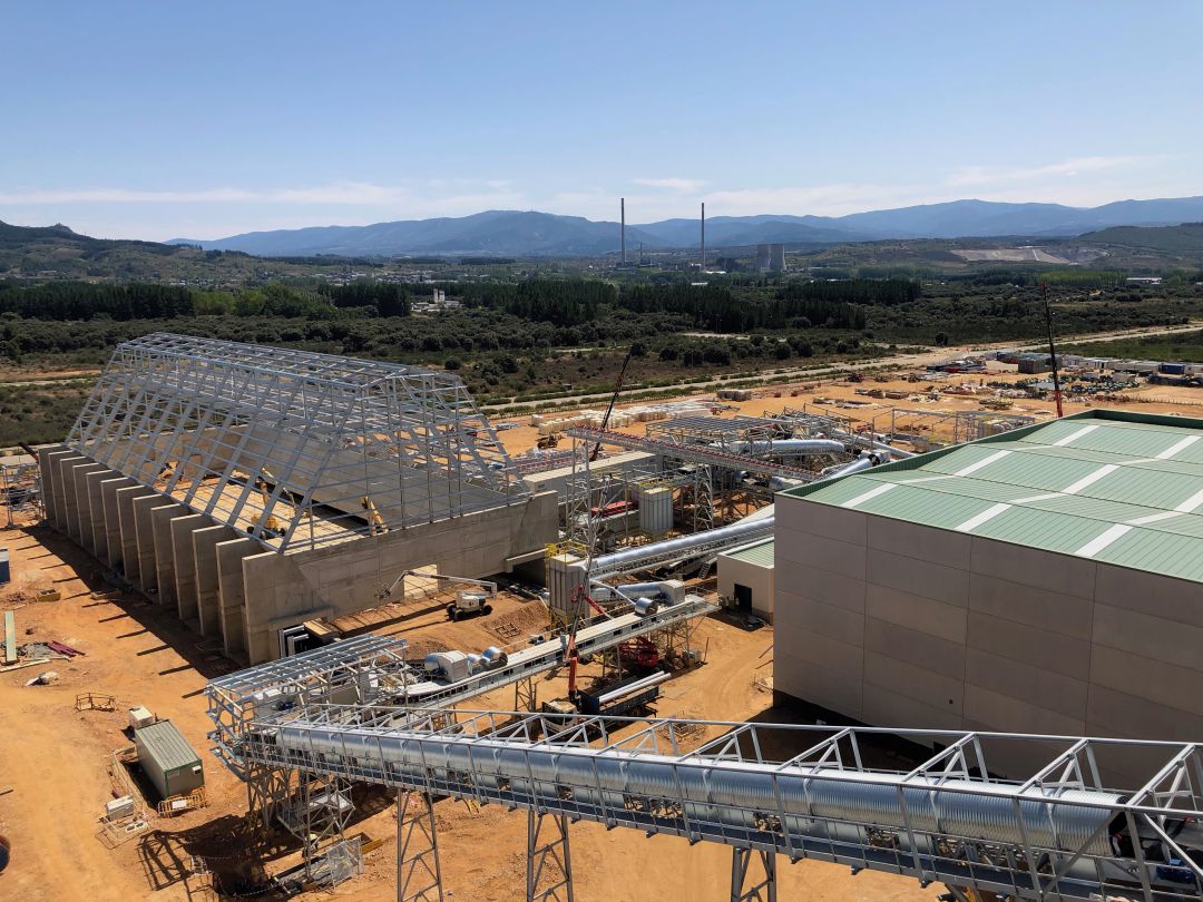 Aspecto de la obra del silo de la planta de Forestalia Aspecto de la obra del silo de la planta de Forestalia